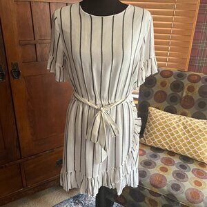 Maison Jules Short Sleeve Striped Dress